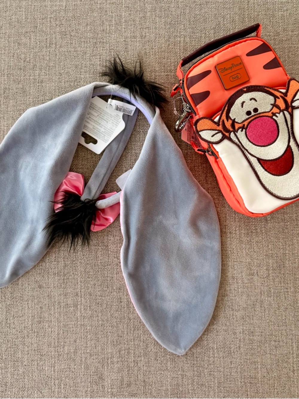 Disney Parks Tiger Lug Crossbody and Eeyore Ears